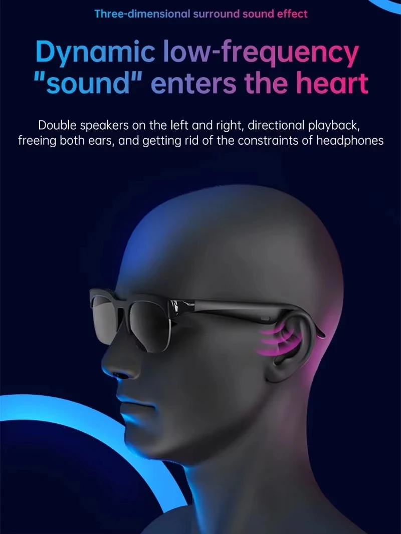 Lenovo Smart 8K 1600MP Glasses AI Translation Bluetooth Conversation Recording Listening To Music Smart Sunglasses For Women Men image 6