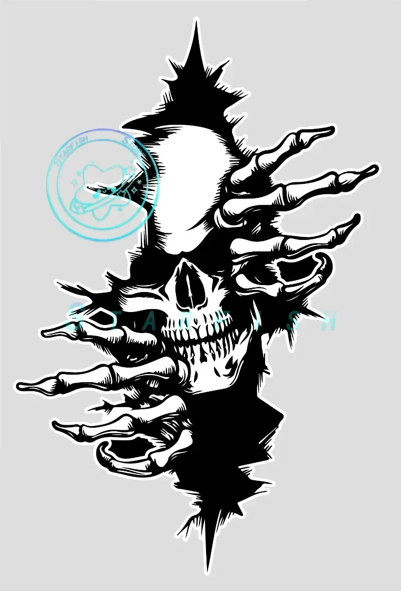 Car Sticker Skull Horror PVC Waterproof Sunscreen