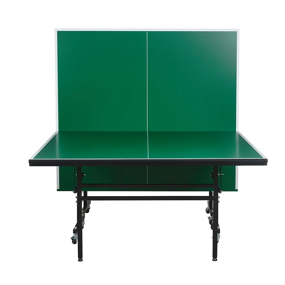 15mm Thickness Single Folding Board Table Tennis Table With Movable Wheels Factory Supply Ping Pong Table for Competitionpromote