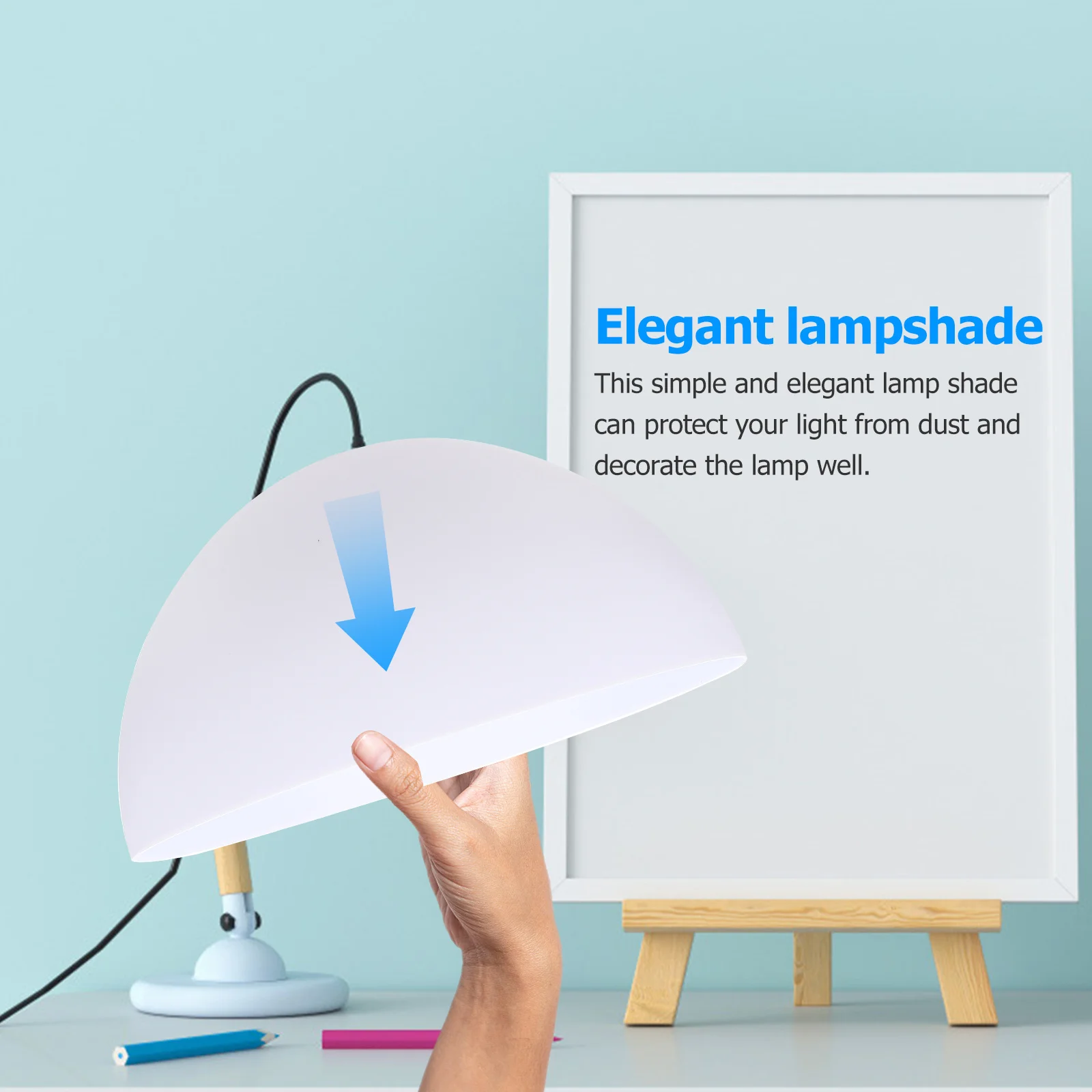 

2Pcs Simple Lampshade Home Lamp Shade High-Class Material Soft Lighting Effect Easy Installation for Indoor Decor Lighting