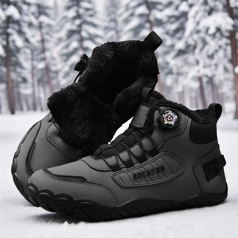 

Зимние ботинки для босиком, уличная треккинговая обувь, повседневные зимние ботинки на меховой подкладке, легкие термозимние кроссовки для пешего туризма, альпинизма