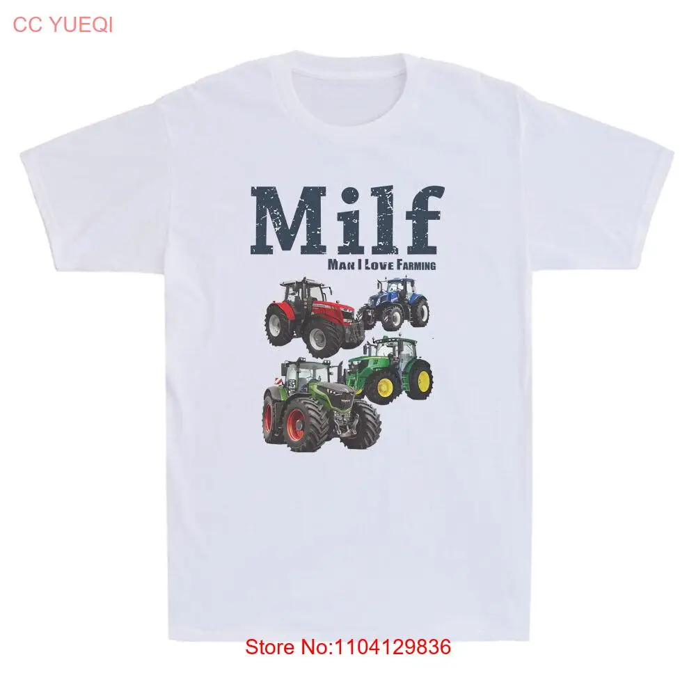 

Мужская футболка с коротким рукавом в стиле ретро MILF Man I Love Farming Funny Truck Lover Quote