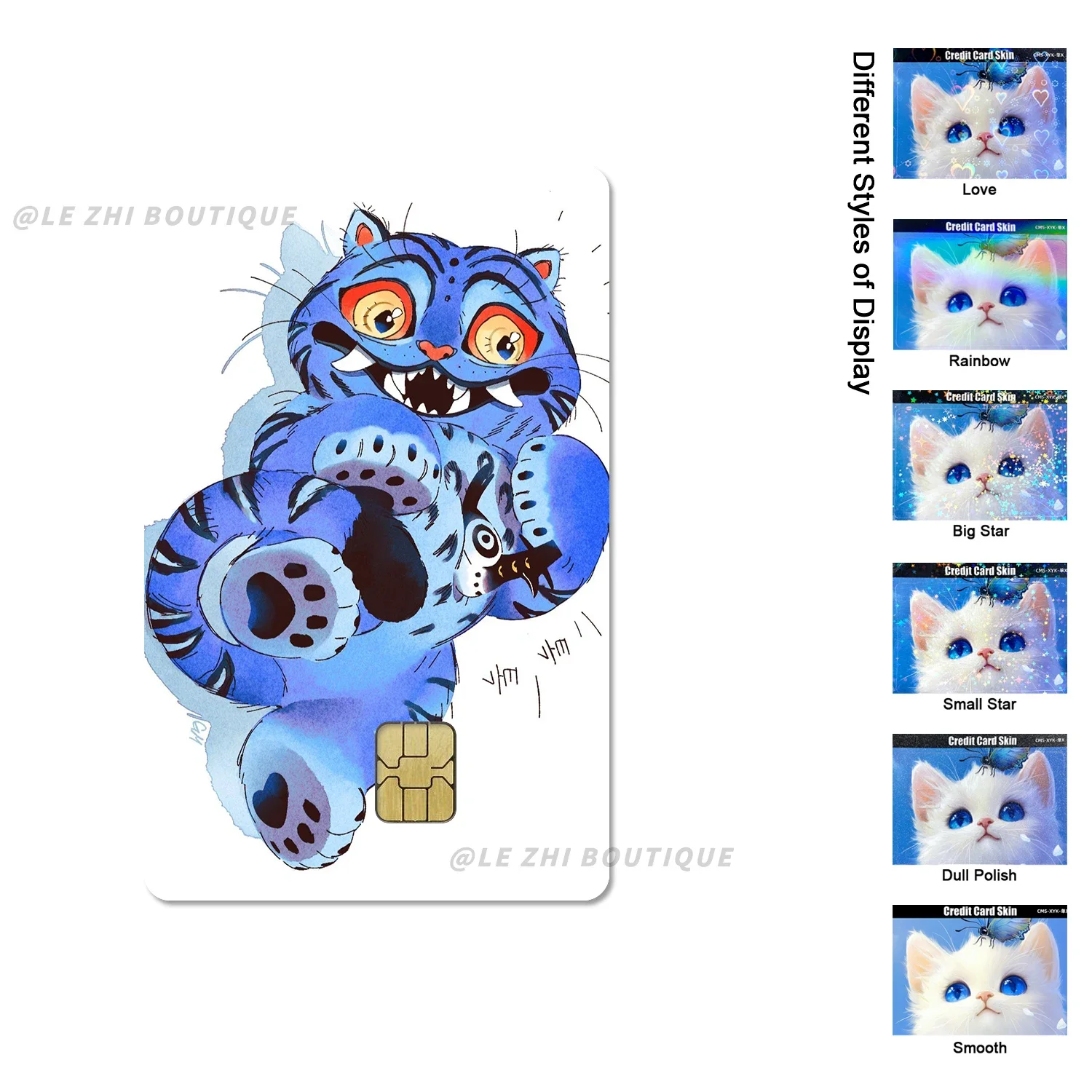 2025 Movie Kpop Demon Hunters Tiger Credit Card Skin Stickers Huntrix Saja Boys Shining Stars Frosted Rainbow Credit Card Skin