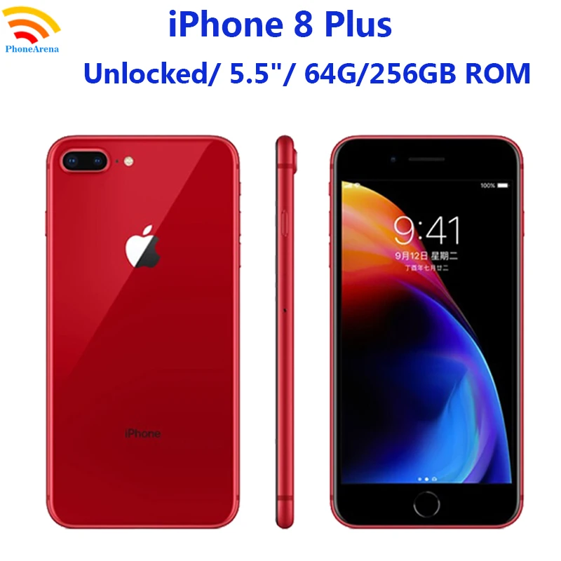 Original Apple iPhone 8 Plus 8P 64/256GB ROM 5.5' Retina IPS LCD NFC IOS Fingerprint Unlocked 4G LTE