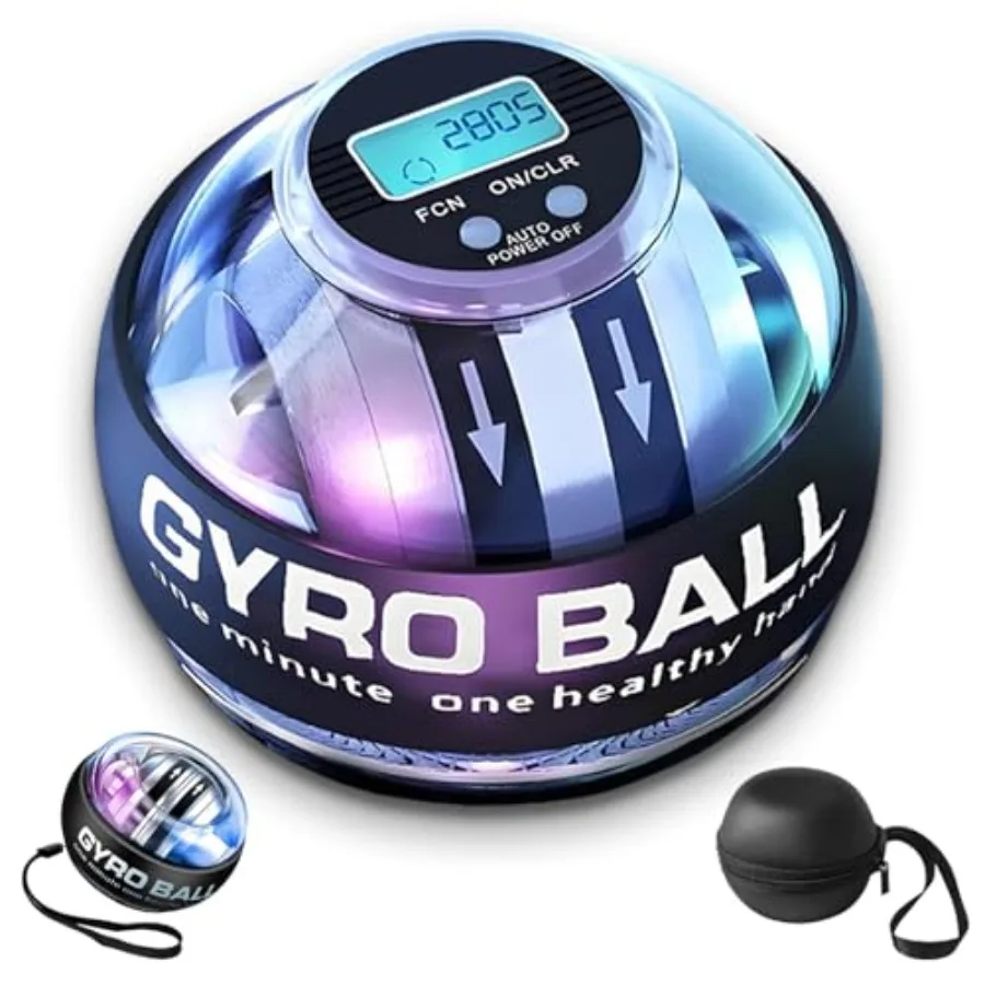 

Тренажер для рук Curaball с счетчиком: Гиро-мяч для запястий Torque Ball - Устройство для укрепления предплечий и рук с функцией S