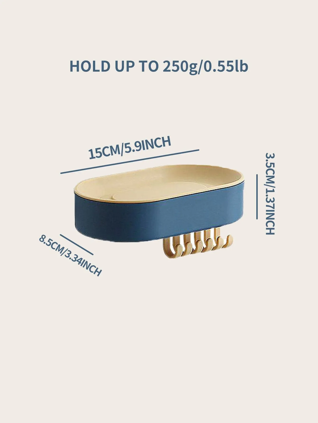 1PC-wall storage rack with hook bathroom multifunctional shelf with hook drain soap box