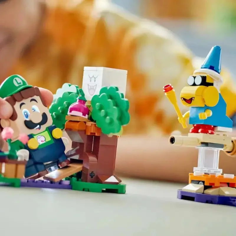 مجموعات MOC المتوافقة مع سلسلة ألعاب Super Bros 71440 Luigi Adventures Marios الماسح الضوئي رمز اللبنات ألعاب الأطفال هدية #5