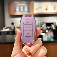 Full Cover TPU Key Case for JAC X4 X6 X7 X8 A5 - Shockproof Protective Key Fob Shell in Black White Gray Purple