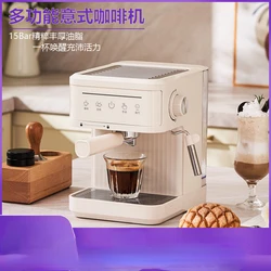 Macchina da caffè italiana da 15bar, completamente semiautomatica, piccola bolla domestica e pressione della pompa a vapore per fiori standard europeo