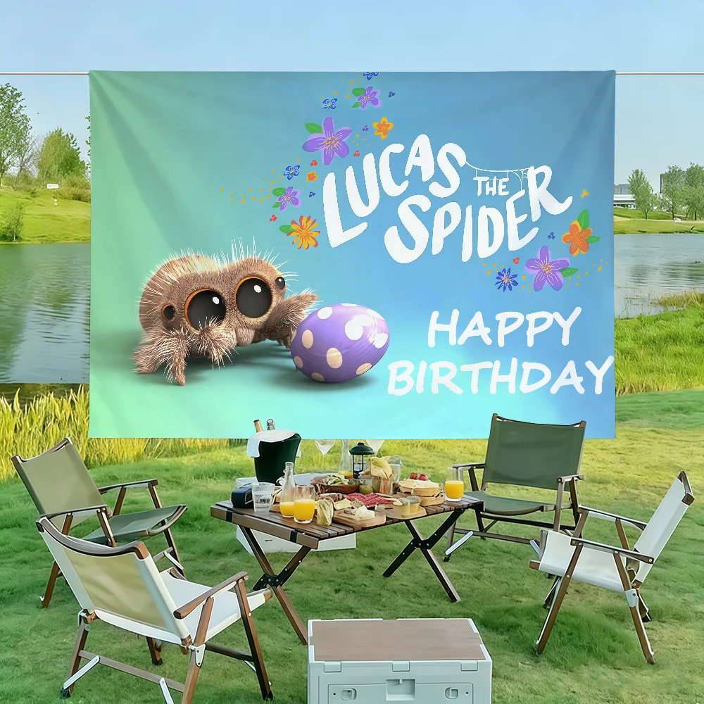 Cartoon L-Lucas The S-Spider Flag Wall Decorations Home Decor Suitable For Living Rooms Bedrooms Dormitories Parties Holidays