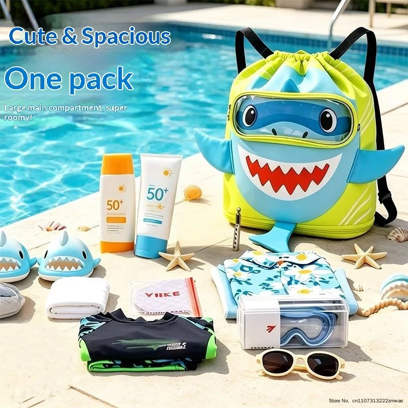 New Children'S Swimming Bag With Dry Wet Separation And Independent Shoe Pocket, Waterproof Lightweight Beach Travel Backpack
