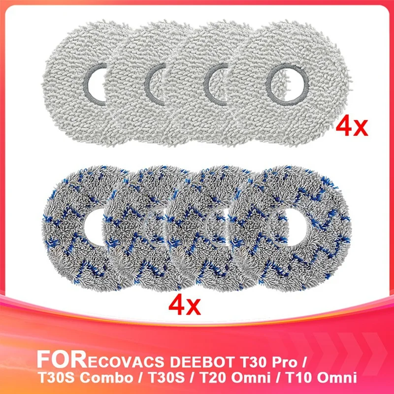 A26T-Washable Mop Cloth For ECOVACS DEEBOT T30 Pro /T30S Combo / T30S / T20 Omni /T10 Omni /X1 Omni Replacement Spare Parts