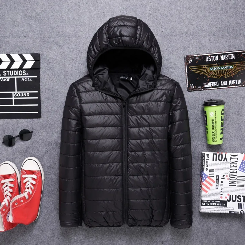 

New Arrival Men's Lightweight Hooded Down Jacket - Multicolor Options for Autumn/Winter
