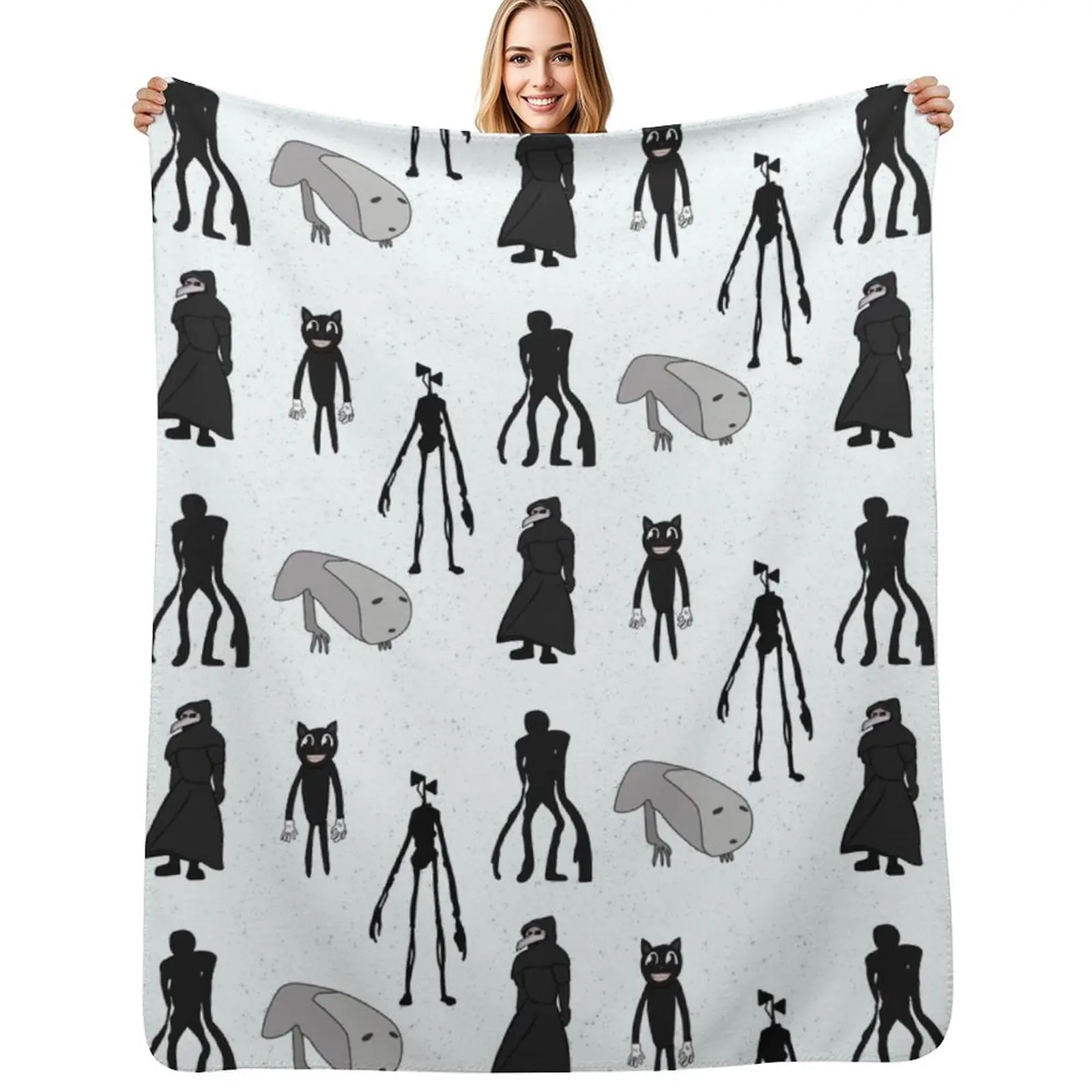 

Siren head, breaking news, witch dr, bridge worm, cartoon cat Throw Blanket warm for winter Sofa Throw Soft Plaid Blankets