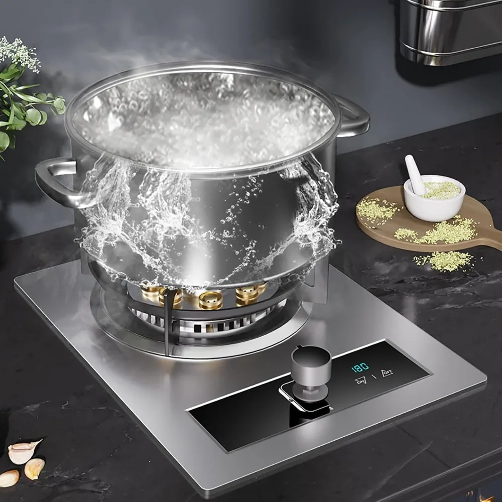 موقد غاز لطباخ الغاز، موقد غاز مدمج، طبخ سطح الطاولة، غاز طبيعي/غاز البروبان، طبق تسخين من الزجاج المقسى الأسود لـ Warmin