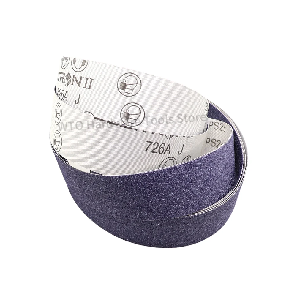 5PCS 2100*50mm Knife Sharpening Belts 80-400 Grits Ceramic Alumina Sanding Belts for Automotive Wood Metal Sanding Polishing
