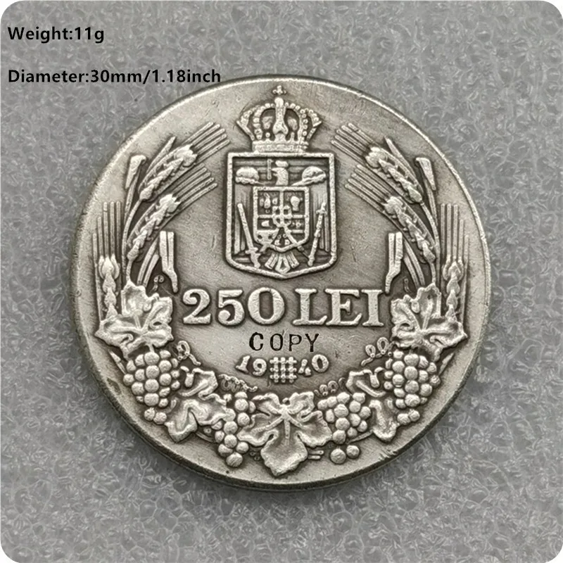 1940 Romania 250 Lei - Mihai I Copy Coin