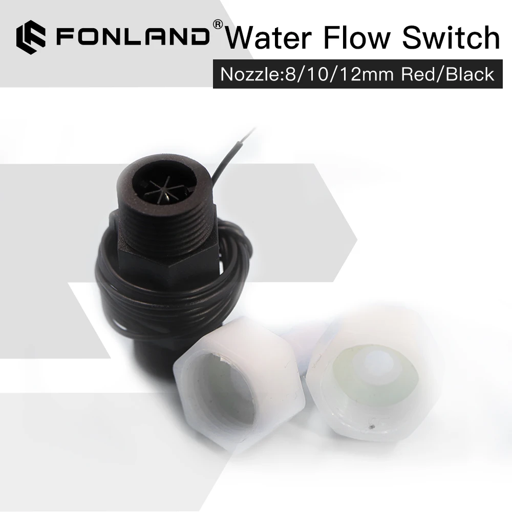 FONLAND 8/10/12mm Nozzle Water Flow Sensor Switch Meter G1/2"Pressure Controller Automatic Circulation Pump Thread Connector