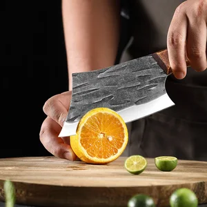 Stainless Steel-Forded Shop Blackle Knife, Slicing Knife Fish, Wooden Fist, Meat Cutle Kitchen, Chef Cut, Cook, 4 12 Main Sales Cutle - №3