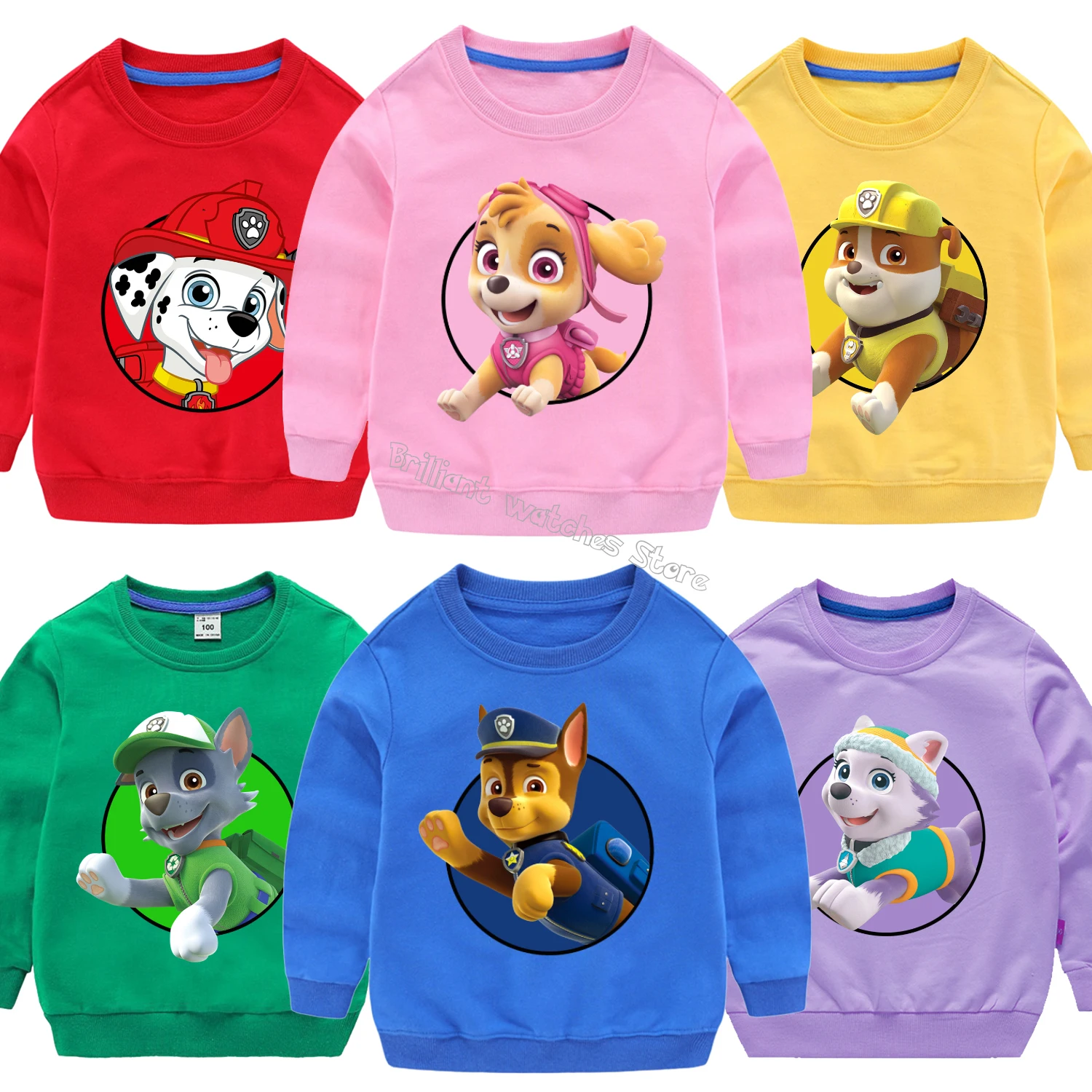 Paw Patrol Thin Sweatshirt Children Cute Cartoon Chase Skye Clothing Trendy Long Sleeve Hoodies Boy Girl Hoodie Clothes Kid Gift