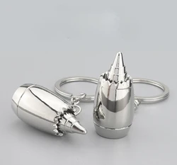 New Design Metal Plane Engine Key Chain Air Plane Engine Keychains Keyrings Fighter Aircraft Travel Fashion Gift
