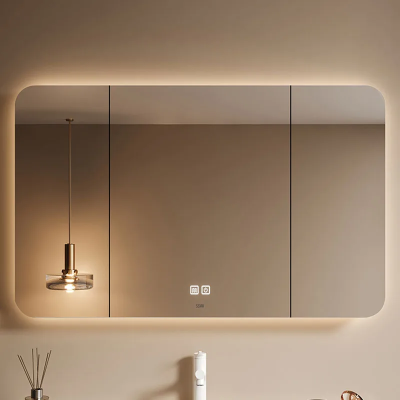 

Shower Light Mirror Cabinets Storage Stand Smart Dressing Bathroom Display Mirror Cabinets Wall Armarios Espejo Furnitures