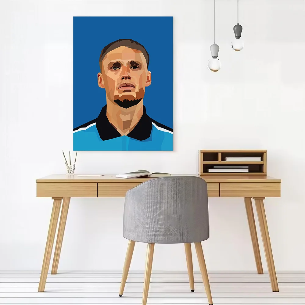 Polygon Vector — Soccer Fan Art Printed Canvas Wall Art Customizable Paintings Poster Perfect Gift for Personalized Painting