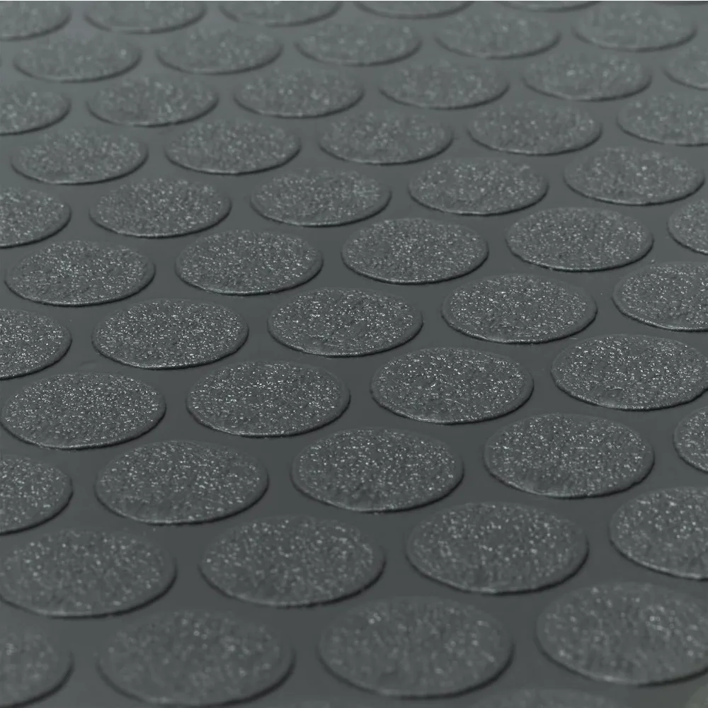 Trailer 8'6" Diamond Flooring | Coin Nickel Pattern | Gray | Waterproof (15ft)