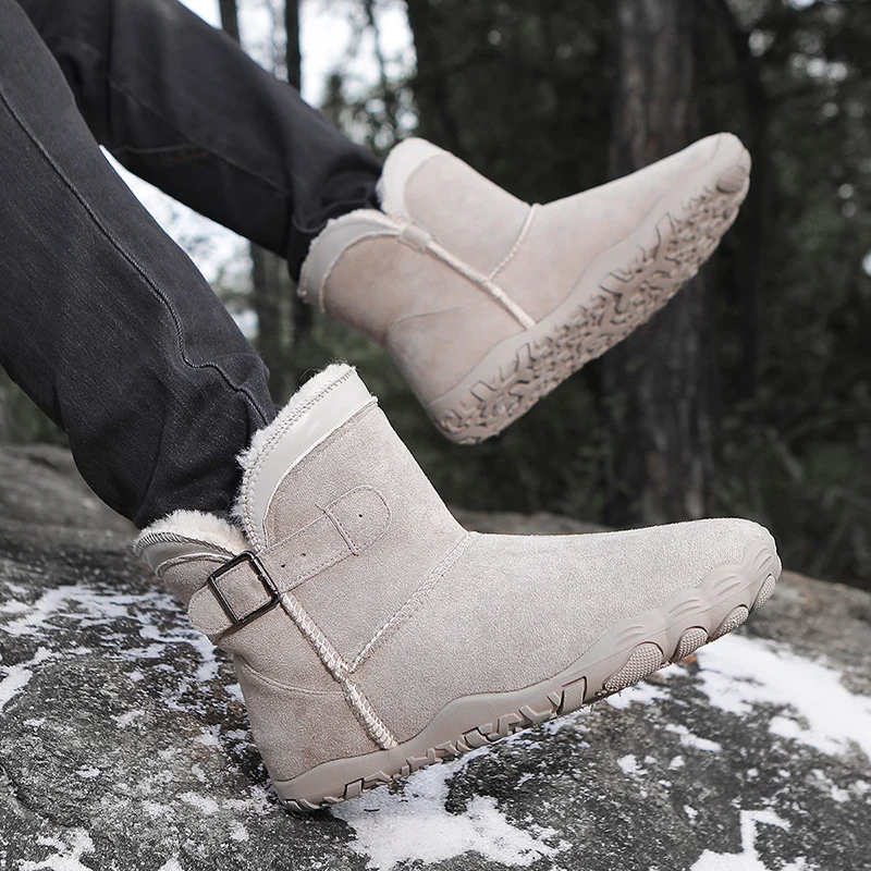 

Водонепроницаемые зимние ботинки из воловьей кожи для мужчин и женщин, зимние теплые нескользящие резиновые подошвы, большой размер, Австралия