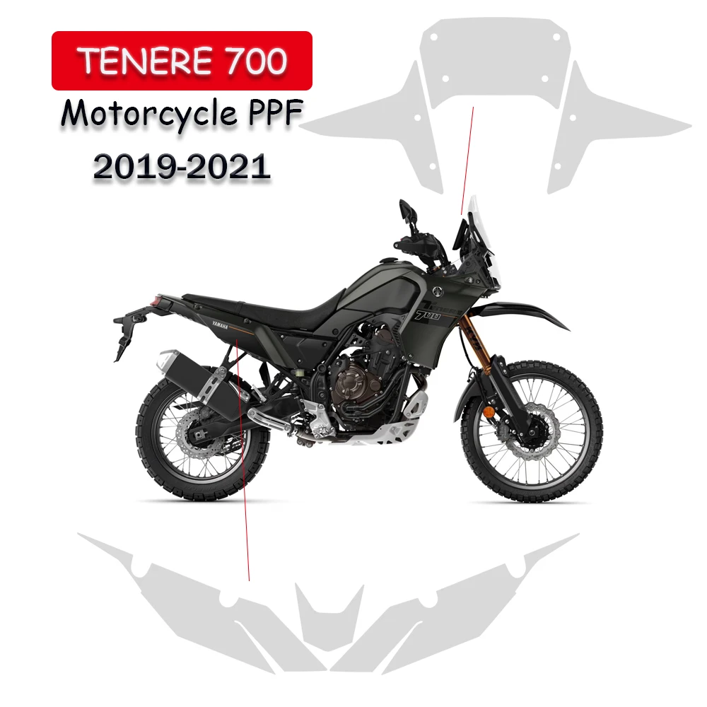 

Fit TENERE 700 TPU PPF Motorcycle Body Protective Sticker Kit For Yamaha Tenere700 2019-2021 Anti-scratch Paint Protection Film