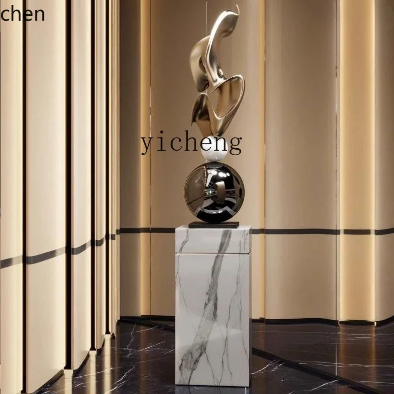 HT  Ornament Light Luxury Modern Art Sculpture Living Room Entrance Hotel Floor Decoration