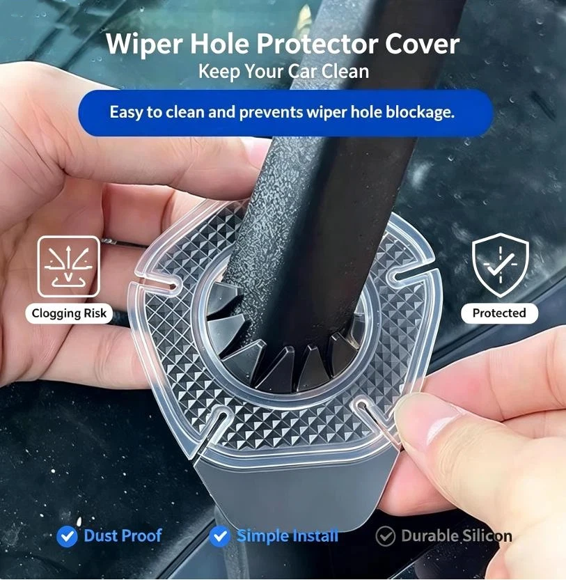 2Pcs Car Windshield Wiper Protective Covers Low Temperature Resistant Bottom Sleeves for Snowy Regions Auto Use