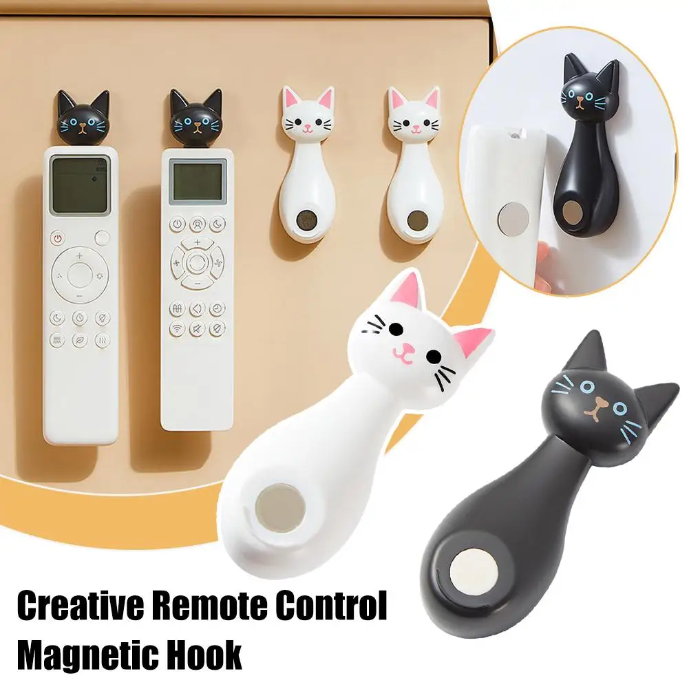 Creative Cat Magnetic Suction Hook With Strong Adhesive For Storing Air Conditioning Remote Controls And Fixing Routers S1A1