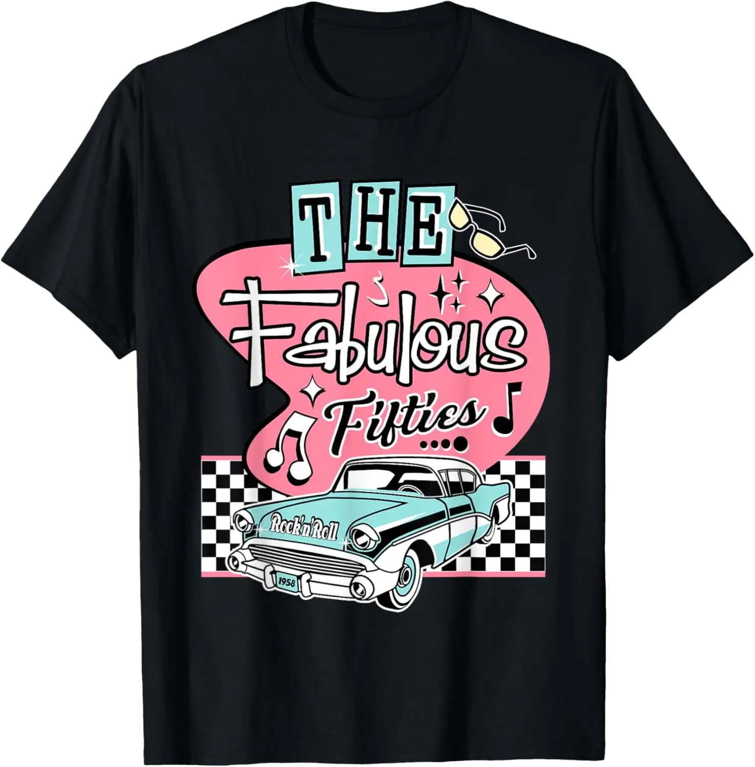 

50s Rockabilly Vintage 1950s Clothing For Women Men Sock Hop T-Shirt