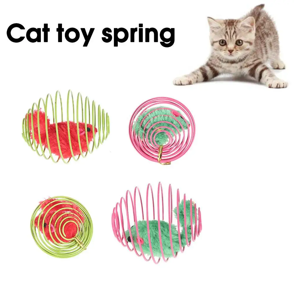 Toy Balls Funny Stretchable Kitten Springs Toys Caged Color Interactive Rats Self-entertainment Rolling Balls R V2w1