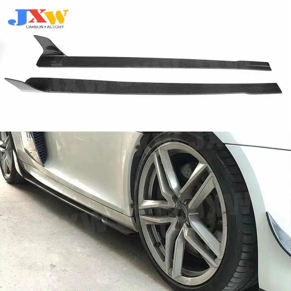 

Carbon Fiber Material Car Side Skirts Bumper Guard Accessorise For Audi R8 2008-2015 FRP Prime Protect Auto Styling