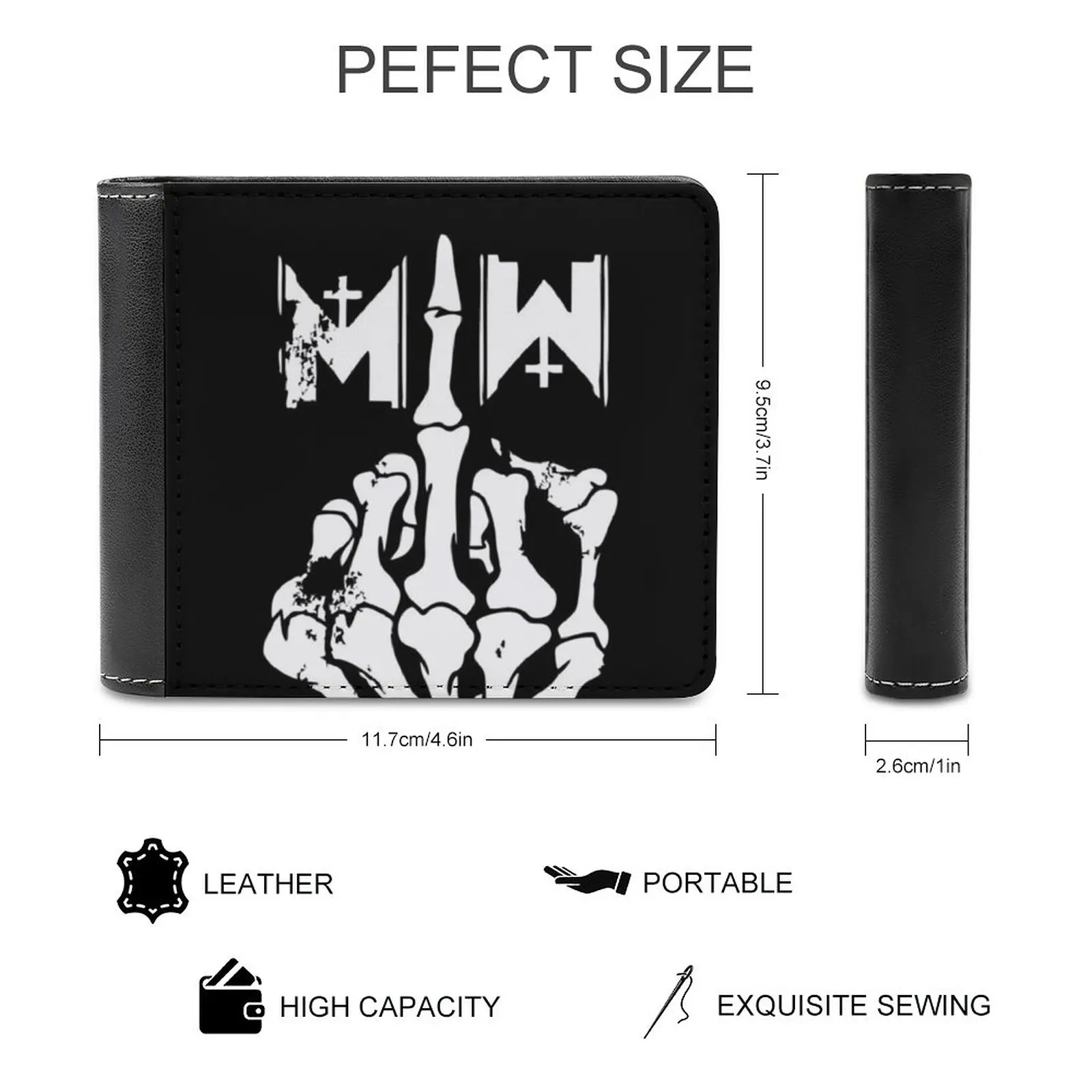 Motionless In White Men's Wallet Purses Wallets New Design Dollar Price Top Men Leather Wallet Chris Motionless Ricky Olson