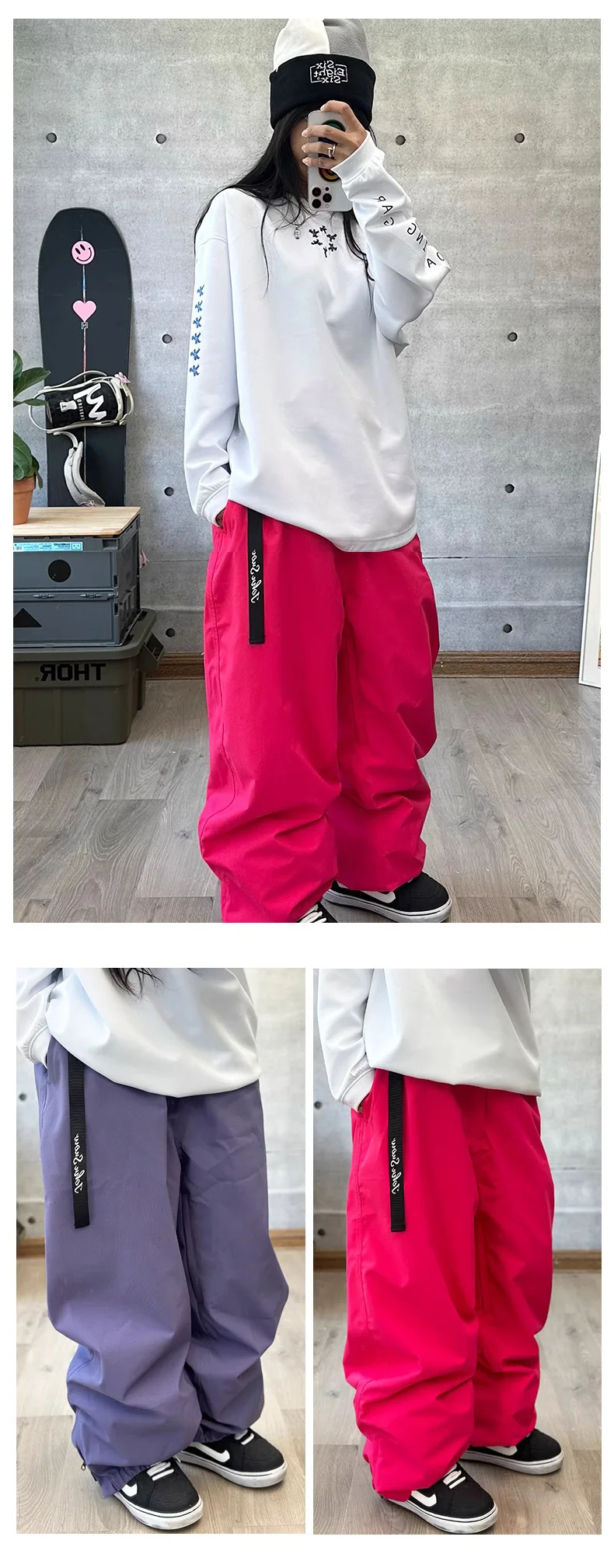 John Snow Winter Herren- und Damen-wasserdichte Skihose, warme, atmungsaktive Schnee-Frauenhose, Outdoor-Snowboardbekleidung, männliche Hose – Detail 20