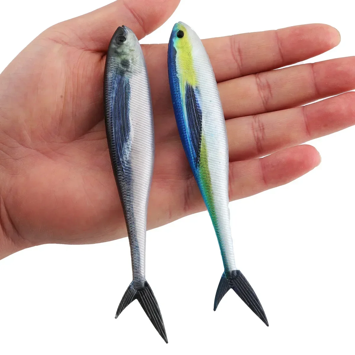 

2PCS Silicone Baits Paddle TailShad Worm Lifelike Soft Bait12.5cm 11g 16cm21.5g Freshwater Swimbaits Bass Trout Fishing Lure