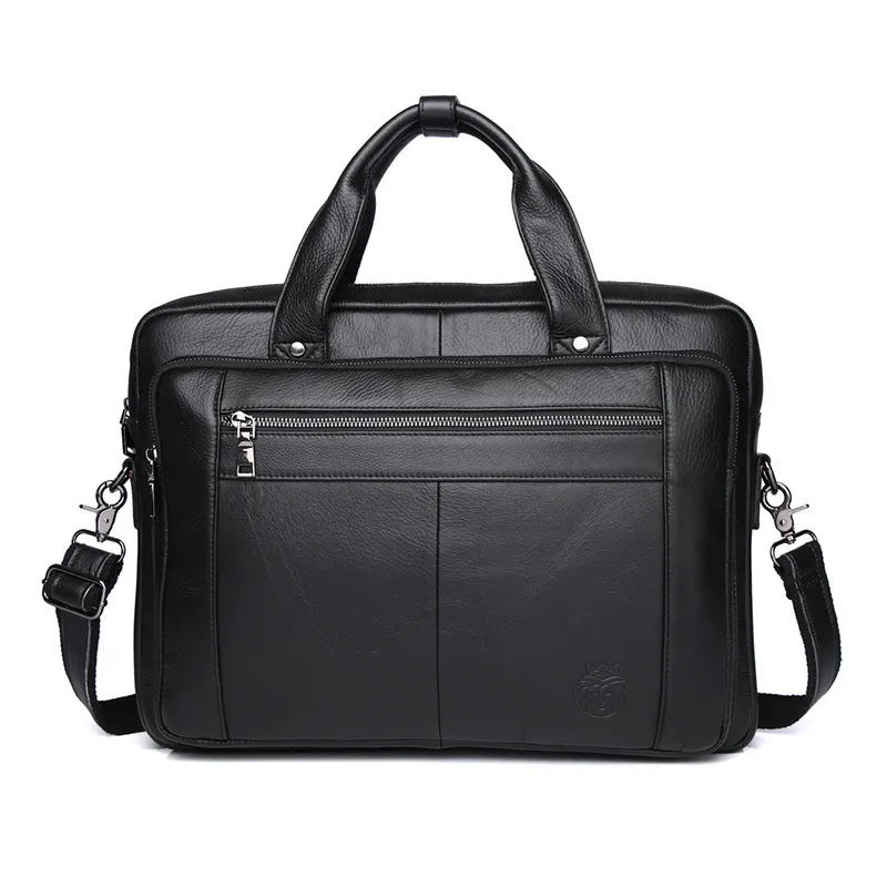 Business Briefcase Genuine Mens Handbags Genuine Leather Messenger Bag Luxury Brand Men Bag 16inch Handheld Shoulder Laptop Bag