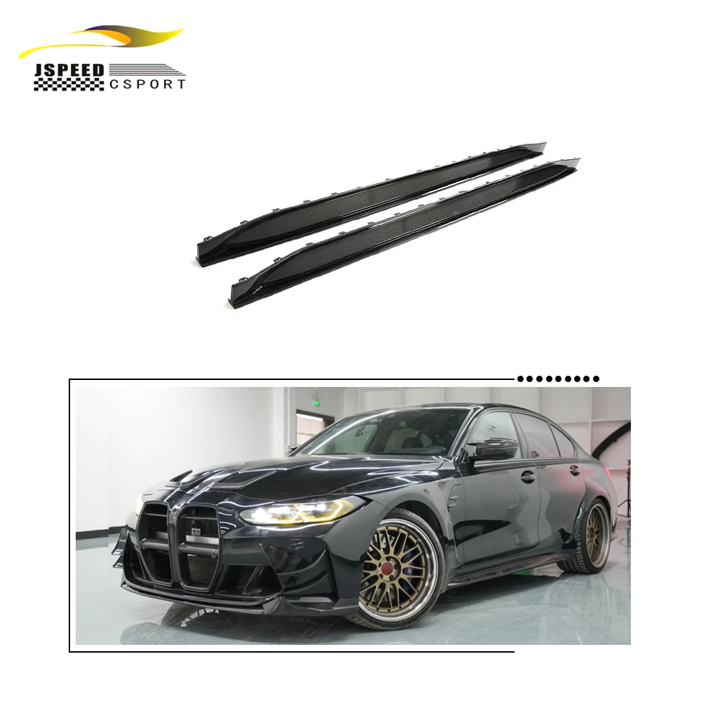 Carbon Fiber Body Kits Car Parts Side Skirts Splitter for BWM G80 M3 2021-2023