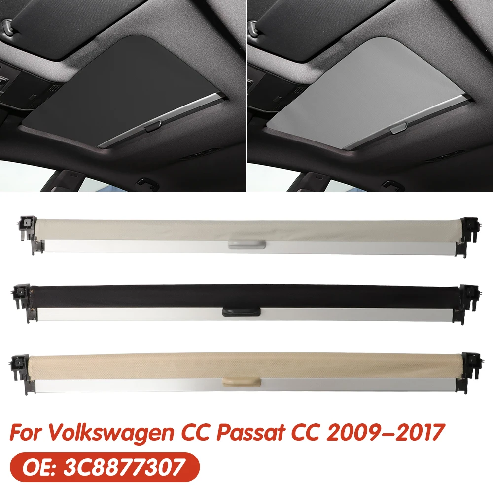 3C8877307 For Volkswagen CC 2012-2017 Passat CC 2009-2017 Car Panorama Sunroof Sunshade Curtain Cover Assembly Car Awning Cover