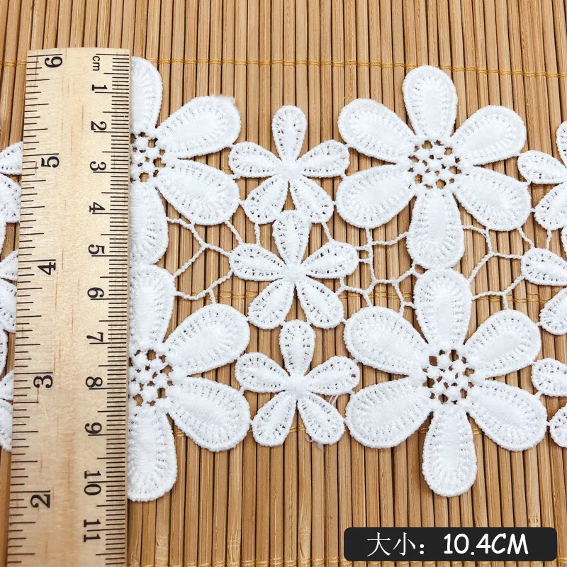 29Yards Water Soluble Polyester Lace Trim Flower Lace Fabric Ribbons DIY Dress Clothing Skirt Curtain Accessories