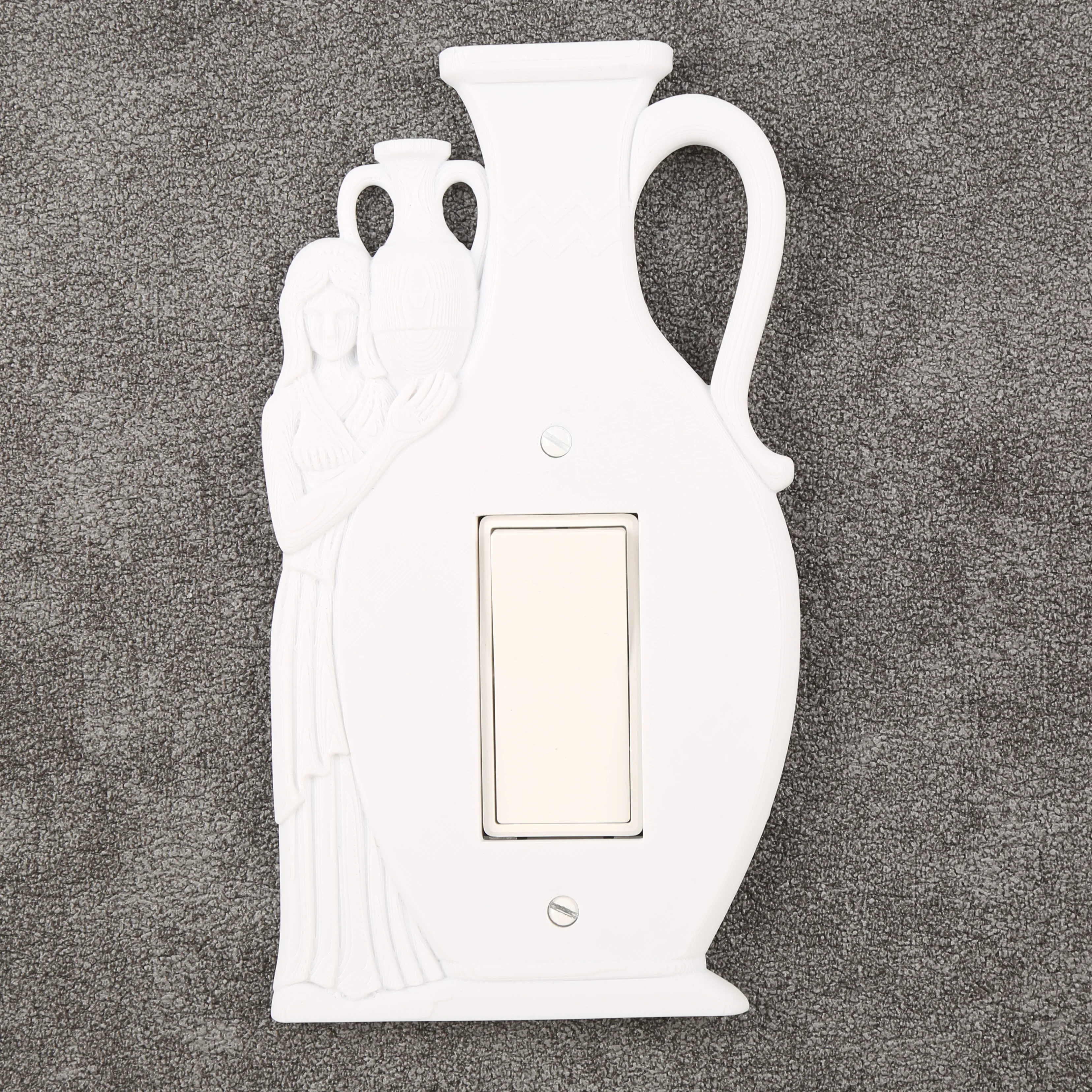 Cross‑border European Classic Figure Relief Switch Cover Vintage Vase Shaped Wall Switch Decor Plate for Household Decor
