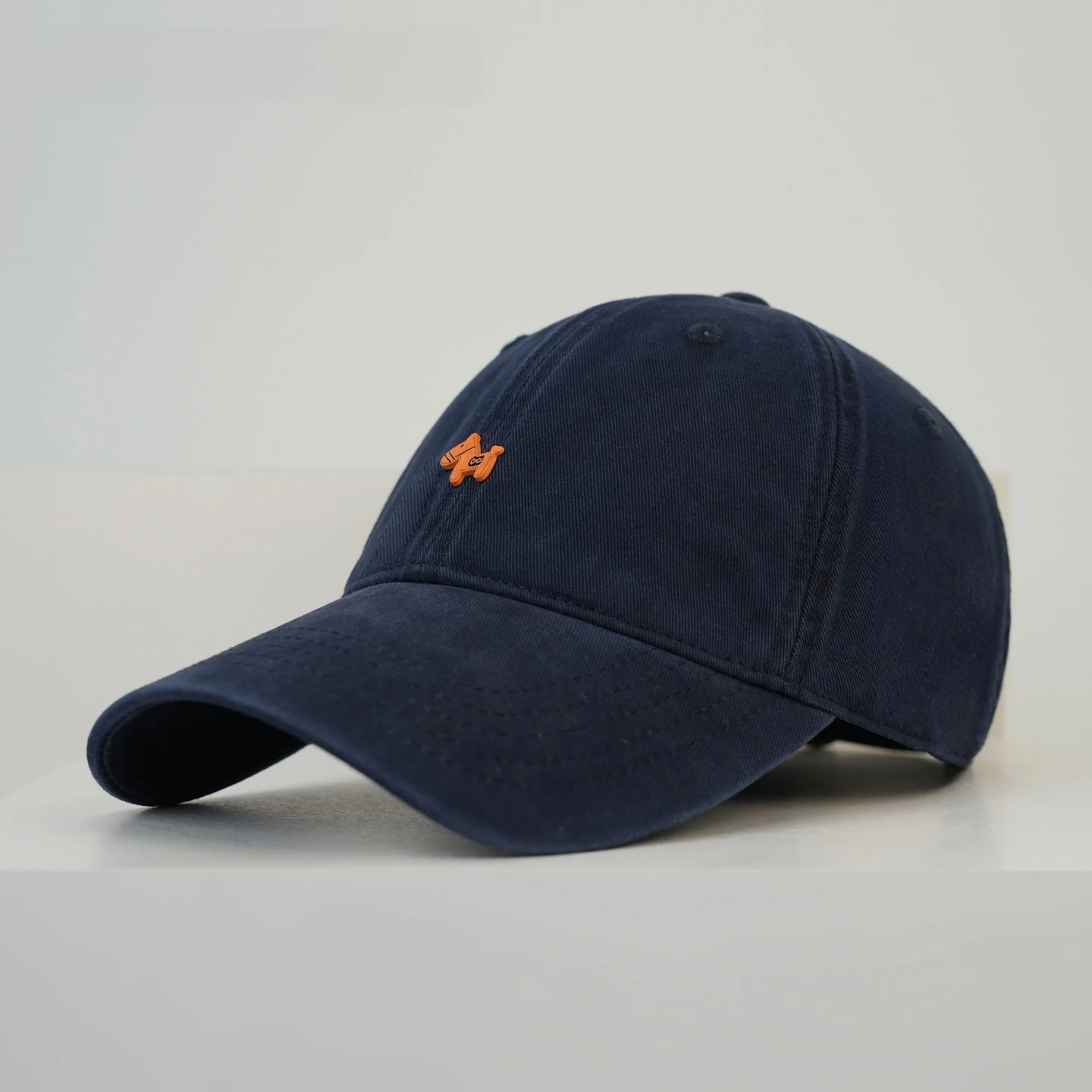 monstar-korean-style-simple-baseball-cap-unisex-wide-brim-hat-face-slimming-soft-top-duckbill-cap-adjustable-round-top-cotton
