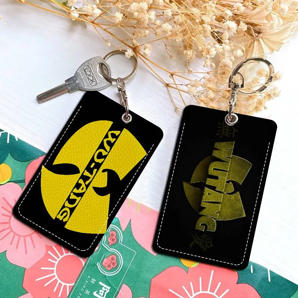 

WU-TANG-CLAN HIP-HOP combination Access & Meal Card Holder Keychain Credit ID Bank Card Protective Case Keychain Pendant Fashion