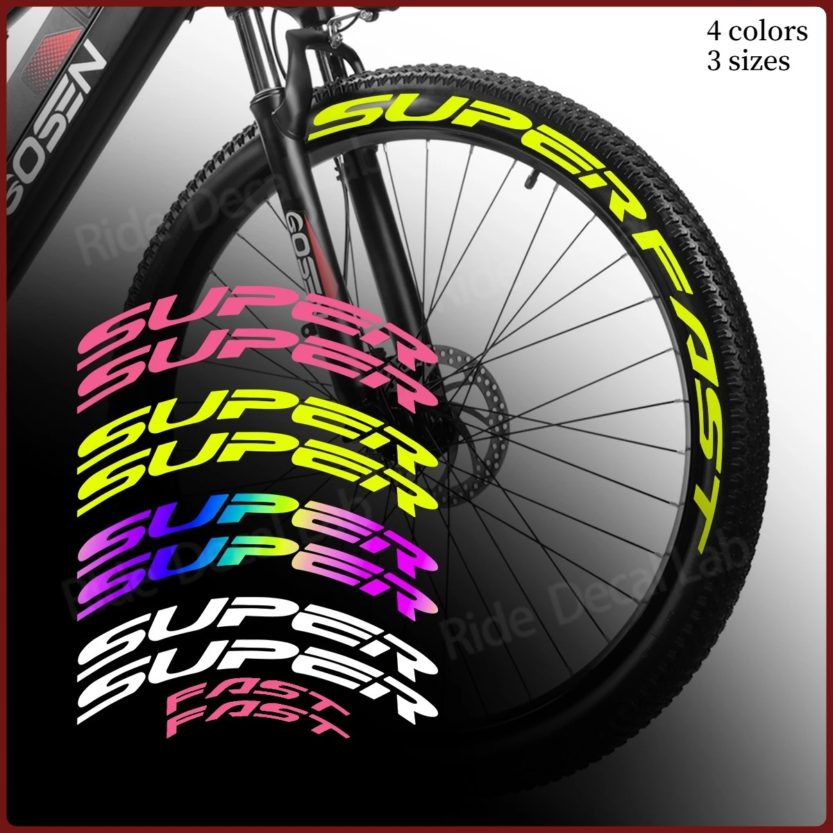 

Super Fast Bicycle Wheel Rim Stickers Suitable for Decorating The Rims of Mountain Bikes with Reflective Decals