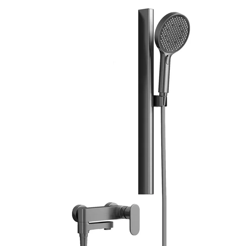 

All-copper starry sky gray split shower set, household small apartment shower bathroom simple bathtub faucet