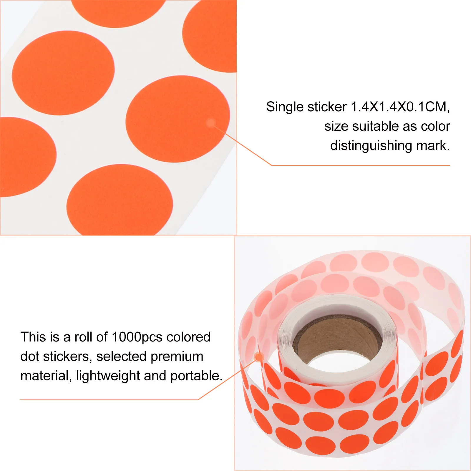 

Fluorescent Bright Round Seal Self-Adhesive Paper Dots Labels for Home Party Diary Decoration Craft Seal Stickers File