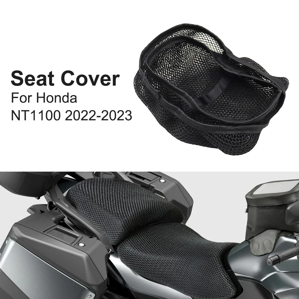 For Honda NT1100 NT 1100 2022 2023 Motorcycle Seat Cover 3D Mesh Fabric Non-Slip Breathable Heat Insulation Protection Cushion